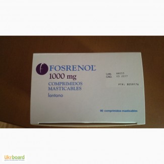 Продам таблетки Fosrenol 1000mg, ціна 350 євро 90 таблеток.до 03.2017 року.Не розпаковані