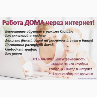 Работа онлайн без вложений