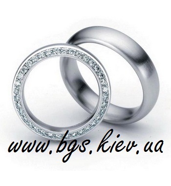 Фото 4. Обручальные кольца из белого золота с бриллиантами