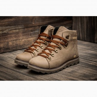 Ботинки кожаные зимние CAT Rider Nubuck Olive