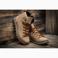 Ботинки кожаные зимние CAT Rider Nubuck Olive