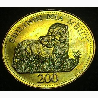 Танзания 200 шиллингов 2008 год UNC!!! ОТЛИЧНАЯ