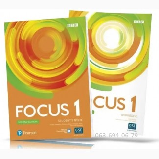 Продам Focus 1 2nd edition, student#039;s book + Workbook / Підручник + Зошит книги