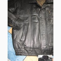 Крута шкіряна чоловіча куртка- бомбер CLASSIC LEATHER, CA. 62р. Лот 1095