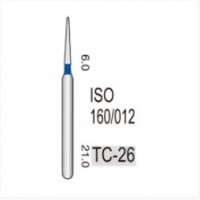 Стоматологические алмазные боры TC-26 ApogeyDental 5 шт/уп в мягкой упаковке (синяя серия)