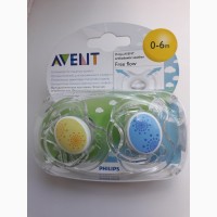 Силиконоаые ортодонтические пустышки AVENT, Англия, SCF180/23, 0-6m. 2шт