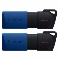 Флешка Kingston 2x64GB DataTraveler Exodia M Black/Blue USB 3.2 (DTXM/64GB-2P)