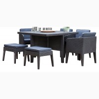 Голландська мебель Columbia set 7 pcs из искусственного ротанга