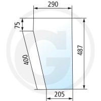 Стекло кабины Belarus JCB Massey Ferguson Case New Holland Fendt John Deere Deutz