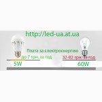 Светодиодная лампа E27 7W 750 Lm LED 85-265 вольт