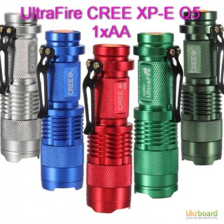 Светодиодный фонарик 3 вата UltraFire CREE XP-E Q5 3W 1xAA