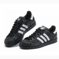 Кроссовки Adidas SuperStar Black White женские