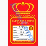 Полотно сетевое Golden Corona, монофил 180х0, 20х3х50х150