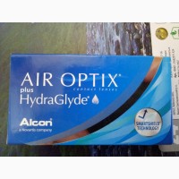 Месячные контактные линзы Air Optix plus HydraGlyde. Диоптрия -1.25