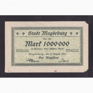 1 000 000 Марок 1923г. Макдебург. В 185179. Германия