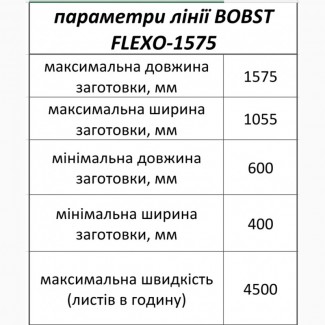 Друкарська машина для друку на картоні і гофрі Bobst