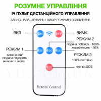 Вуличний ліхтар на сонячній батареї (з пультом ду)