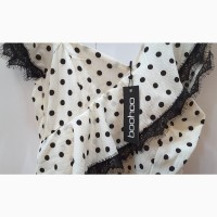 Платье, горошек, boohoo, ассиметрия, uk 10, eu 38, великобритания