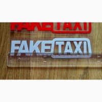 Наклейки на автомобиль FakeTaxi Чёрная, Красная, Белая, Желтая светоотражающая