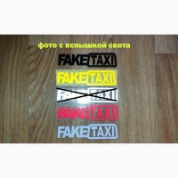 Наклейки на автомобиль FakeTaxi Чёрная, Красная, Белая, Желтая светоотражающая