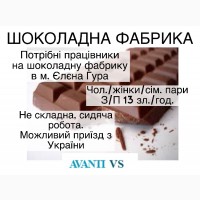 Польща. Шоколадна фабрика. Віза під вакансію