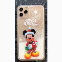 Новогодний чехол Микки Маус для Apple iPhone 7 Plus до 12 Pro Max Christmas New YeaR