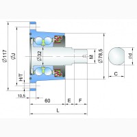 Ступиця ріжучого вузла Agro Point IL50-98/6T-M22 FKL, KM040146 Bednar