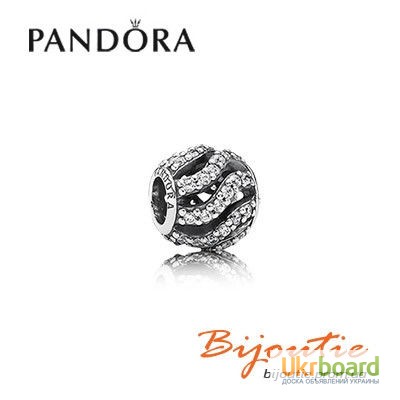 Оригинал подвеска-шарм PANDORA игристые волны 791115CZ