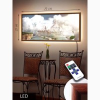 Картина с LED-подсветкой 33х73 см в рамке