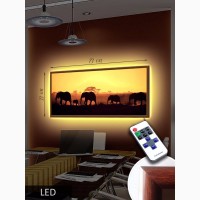 Картина с LED-подсветкой 33х73 см в рамке