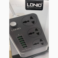 Сетевой фильтр LDNIO SC3604 6USB + 3 розетки Компактный, сетевой удлинитель с тремя роз