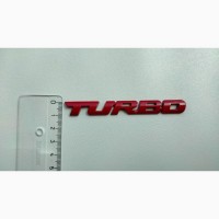 Наклейка на авто Turbo Красная Металлическая турбо не ржавеют