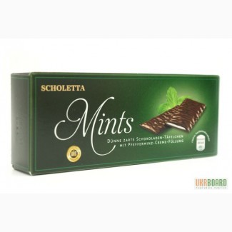 Німецький шоколад з ментолом Scholetta Mints 300 г гурт 26 грн