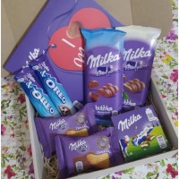 Сладкие подарочные боксы Milka Kinder Nutella супер подарок маме, девушке, подруге, сестре