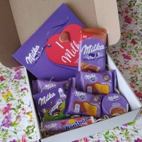 Сладкие подарочные боксы Milka Kinder Nutella супер подарок маме, девушке, подруге, сестре