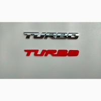 Наклейка на авто Turbo Серебро Металлическая турбо не ржавеют