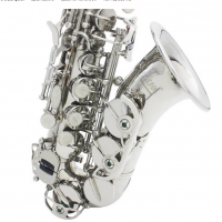 Абсолютно Новий Саксофон saxophone Сопрано вигнутий Slade Designed By Usa срібло Soprano