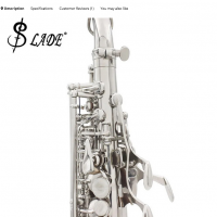 Абсолютно Новий Саксофон saxophone Сопрано вигнутий Slade Designed By Usa срібло Soprano