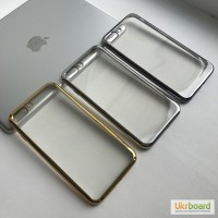 Силиконовый чехол с цветным ободком на iPhone 7/8 plus