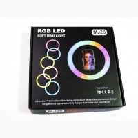 Кольцевая LED лампа RGB MJ26 26см 1 крепл.тел USB