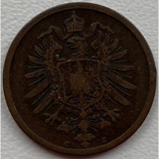 Германия 2 пфеннигa 1874 год д277