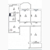 Продаж 3-к квартира Бориспільський, Бориспіль, 70000 $