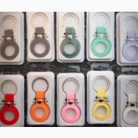 Брелок с кольцом Apple AirTag Silicone Key Ring Black (HC) изготовлен из силикона