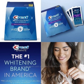 Crest 3D White Whitestrips Brilliance White Бриллиантовое отбеливание зубов полоски USA