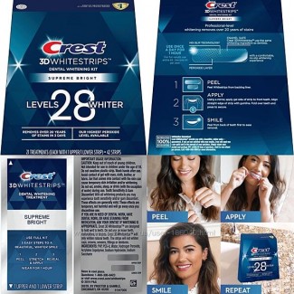 Crest Supreme Bright whitestrips 28 уровня отбеливания зубов -США