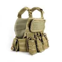 Тактическая плитоноска с подсумками (койот) Plate carrier