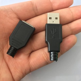 Пара разборных разъемов USB Тип A DIY для подключения к повербанку