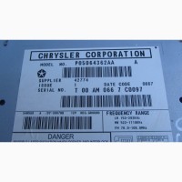 Магнитола 6 CD Dodge Caliber CHRYSLER 300 JEEP COMPASS PATRIOT 05064362AA