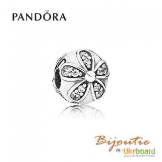 Оригинал PANDORA шарм-клипса сверкающая маргаритка 791493CZ