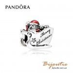 Оригинал шарм PANDORA санки санты 8213; бусина 792004CZ